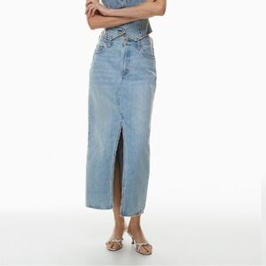 Denim forum the 90s vintage maxi denim skirt